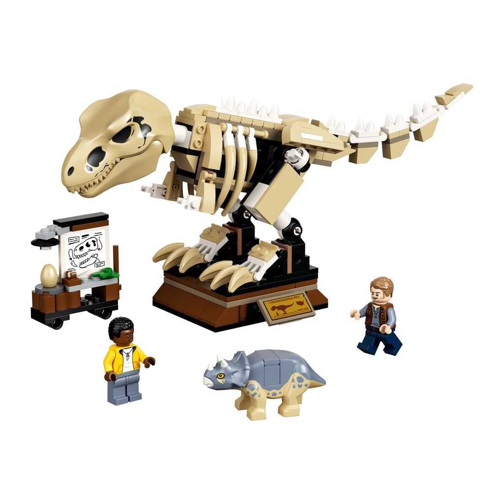 Jurassic World Lego Exposición del Dinosaurio T. rex Fosilizado Edades 7+ # 76940 Artículo 198 Piezas | HIJ-482379