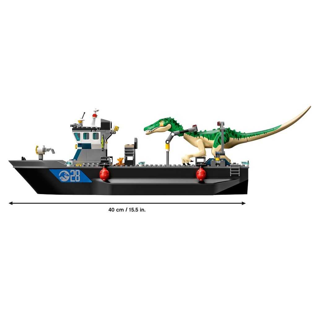 Jurassic World Lego Fuga del Barco del Dinosaurio Baryonyx Edades 8+ # 76942 Artículo 308 Piezas | CIV-625478