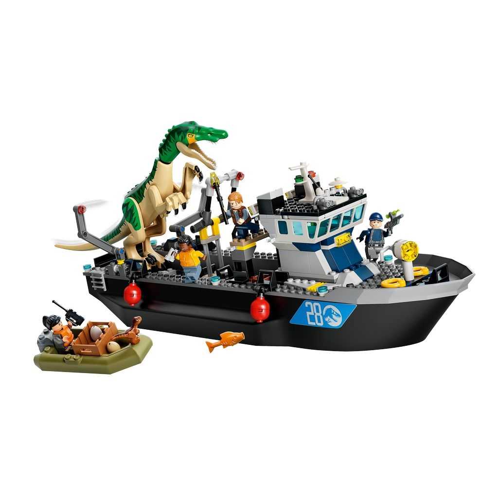 Jurassic World Lego Fuga del Barco del Dinosaurio Baryonyx Edades 8+ # 76942 Artículo 308 Piezas | CIV-625478