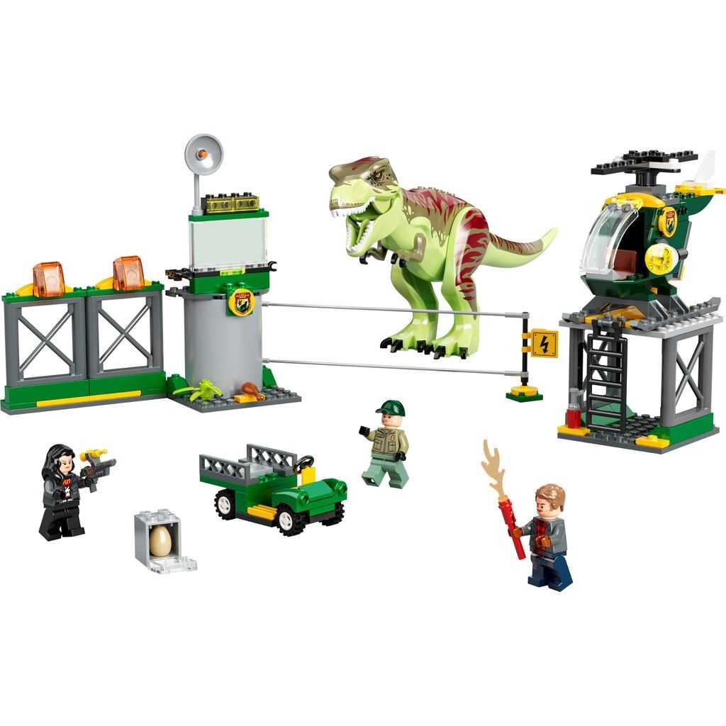 Jurassic World Lego Fuga del Dinosaurio T. rex Edades 4+ # 76944 Artículo 140 Piezas | EXI-462153