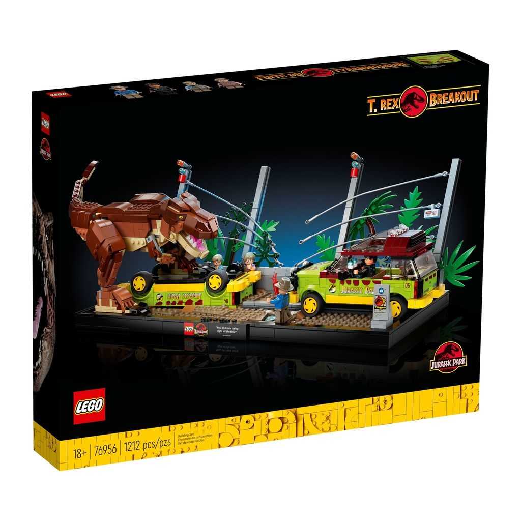 Jurassic World Lego Fuga del T. rex Edades 18+ # 76956 Artículo 1212 Piezas | ARD-253481