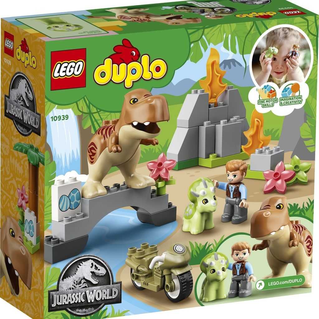 Jurassic World Lego Fuga del T. rex y el Triceratops Edades 2+ # 10939 Artículo 36 Piezas | TON-531297