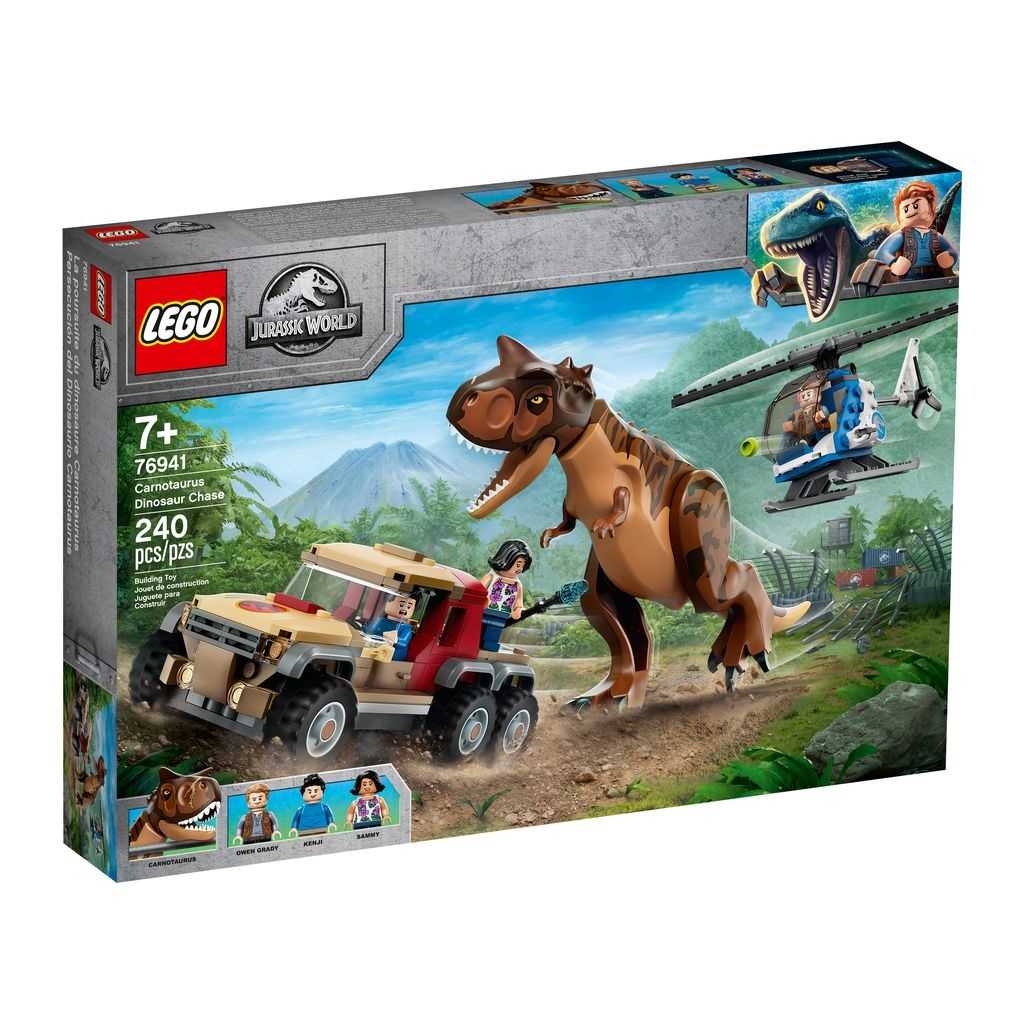 Jurassic World Lego Persecución del Dinosaurio Carnotaurus Edades 7+ # 76941 Artículo 240 Piezas | BTS-816347