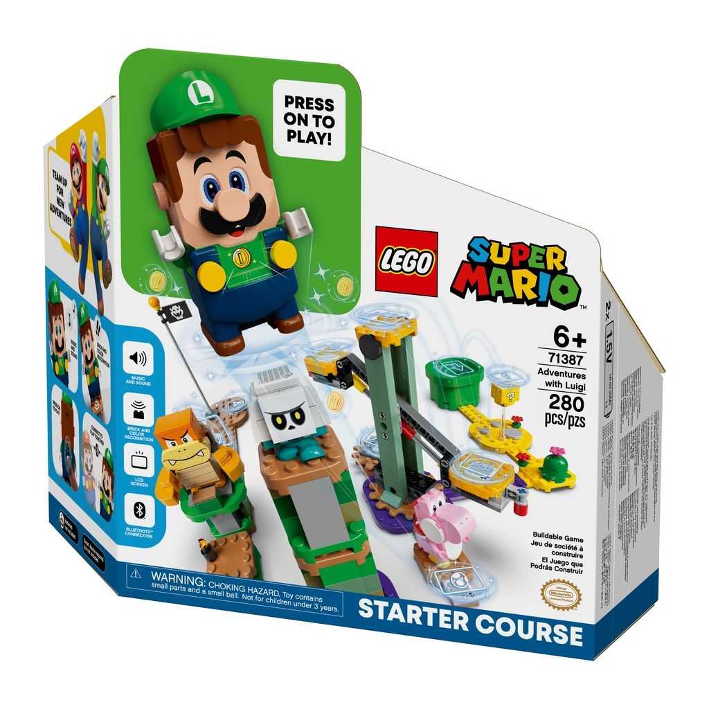 LEGO Super Mario Lego Pack Inicial: Aventuras con Luigi Edades 6+ # 71387 Artículo 280 Piezas | GXB-214309