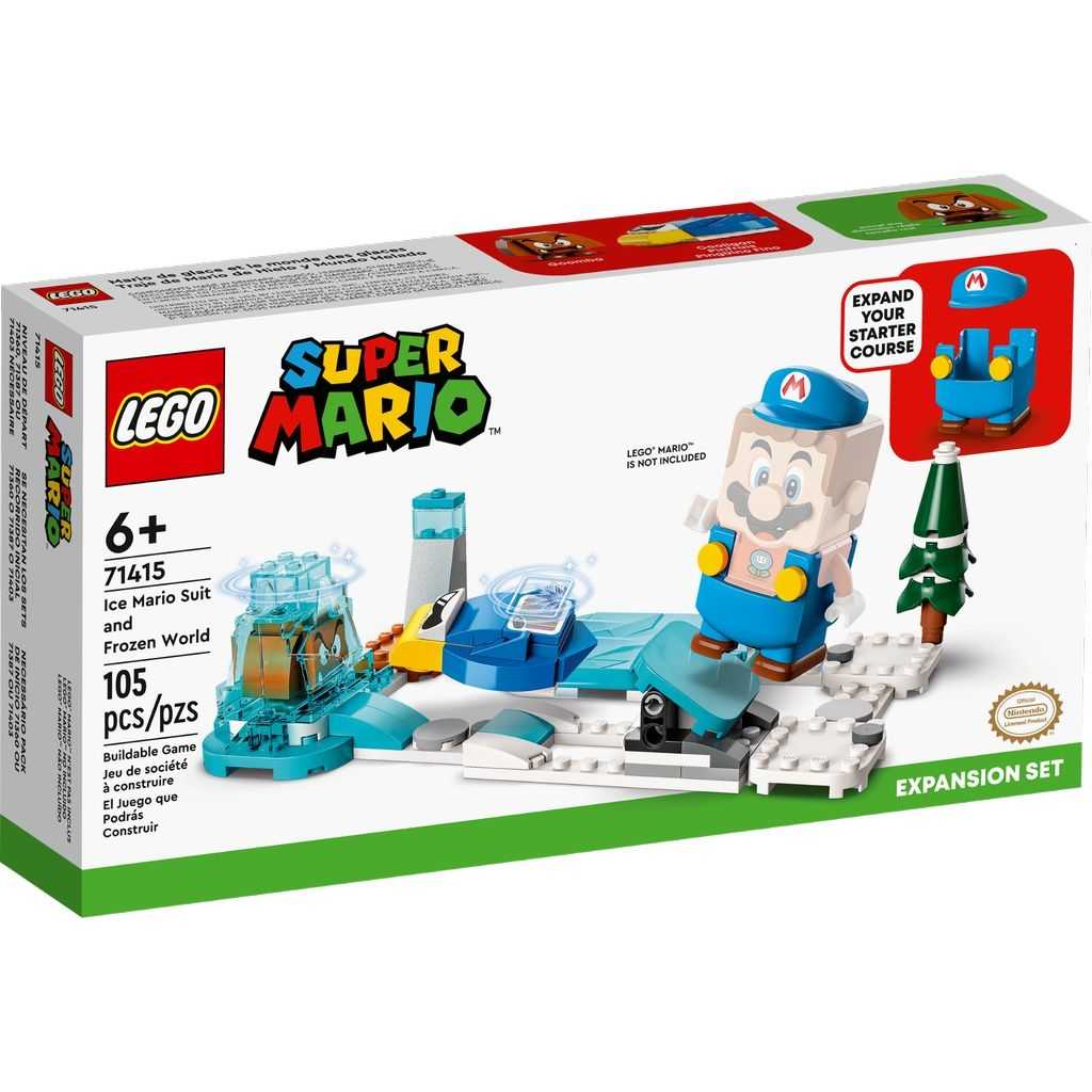 LEGO Super Mario Lego Set de Expansión: Traje de Mario de Hielo y Mundo Helado Edades 6+ # 71415 Artículo 105 Piezas | LYE-371096