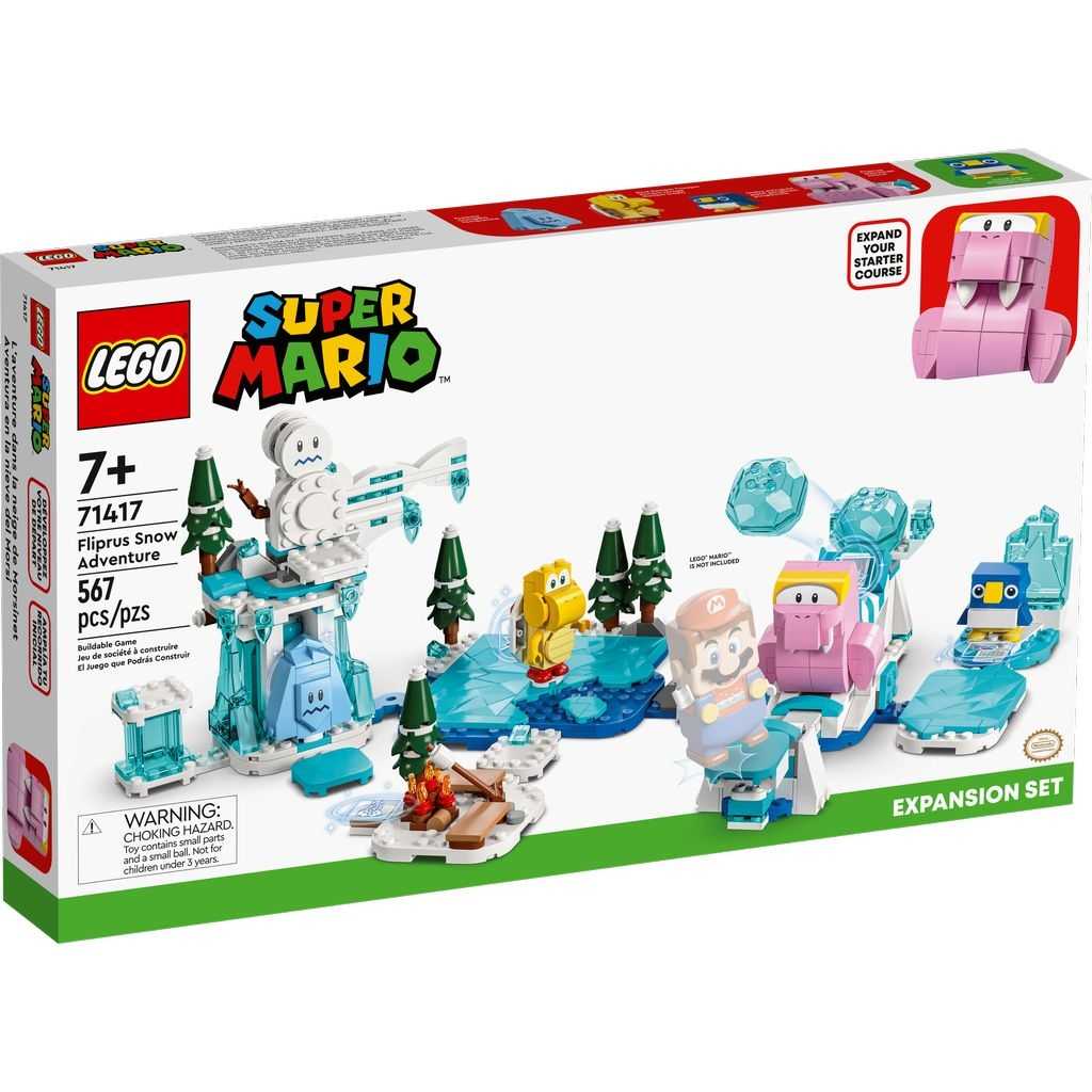 LEGO Super Mario Lego Set de Expansión: Aventura en la nieve de la Morsik Edades 7+ # 71417 Artículo 567 Piezas | PJB-956043