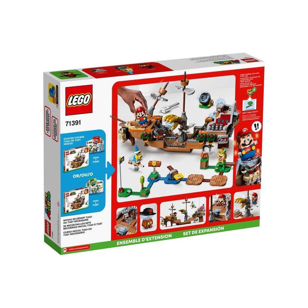 LEGO Super Mario Lego Set de Expansión: Fortaleza aérea de Bowser Edades 8+ # 71391 Artículo 1152 Piezas | URT-856391