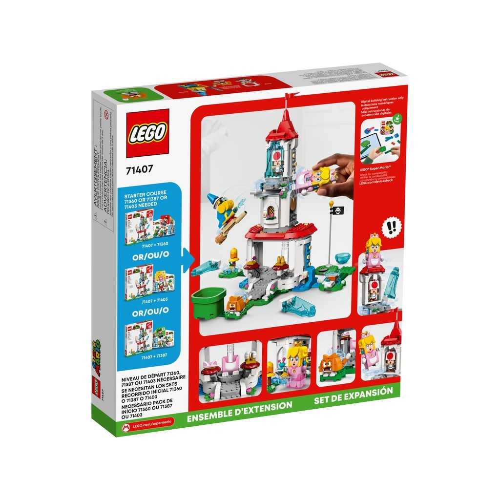 LEGO Super Mario Lego Set de Expansión: Torre de Hielo y Traje de Peach Felina Edades 7+ # 71407 Artículo 494 Piezas | WQK-972135