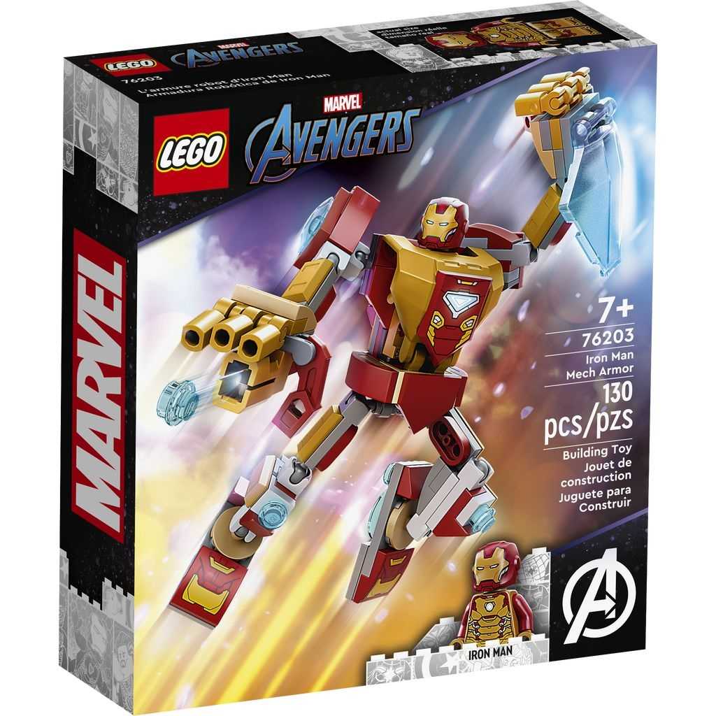 Marvel Lego Armadura Robótica de Iron Man Edades 7+ # 76203 Artículo 131 Piezas | TYK-845792