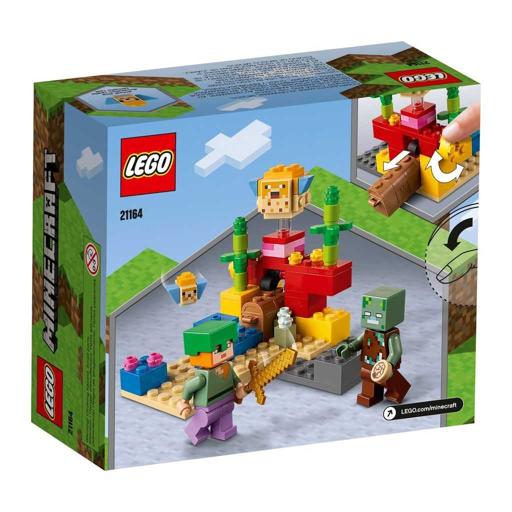 Minecraft Lego El Arrecife de Coral Edades 7+ # 21164 Artículo 92 Piezas | TJO-708659