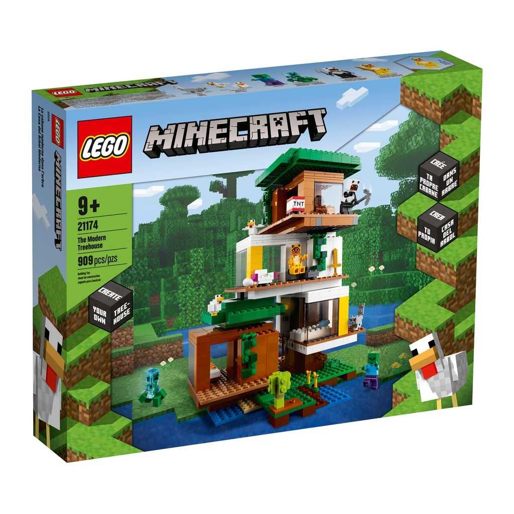 Minecraft Lego La Casa del Árbol Moderna Edades 9+ # 21174 Artículo 909 Piezas | RON-875196