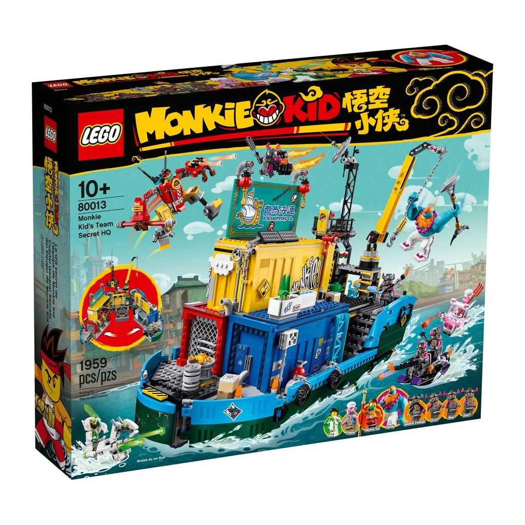 Monkie Kid Lego Cuartel General Secreto del Equipo de Monkie Kid Edades 10+ # 80013 Artículo 1959 Piezas | IFL-431529