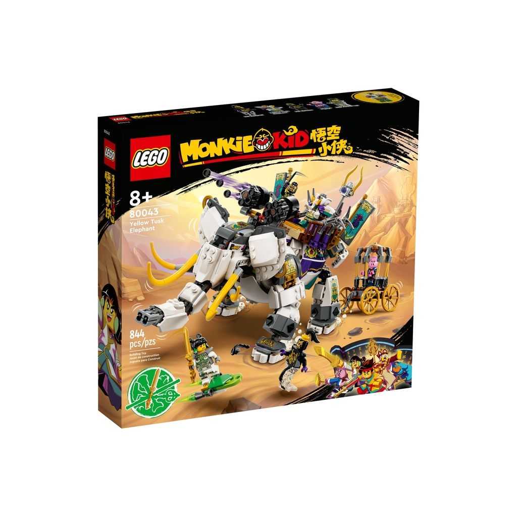 Monkie Kid Lego Yellow Tusk Elephant Edades 8+ # 80043 Artículo 844 Piezas | HUE-805296