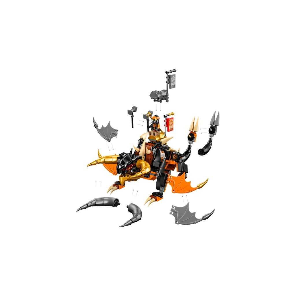 NINJAGO Lego Dragón de Tierra EVO de Cole Edades 7+ # 71782 Artículo 285 Piezas | HYC-625483