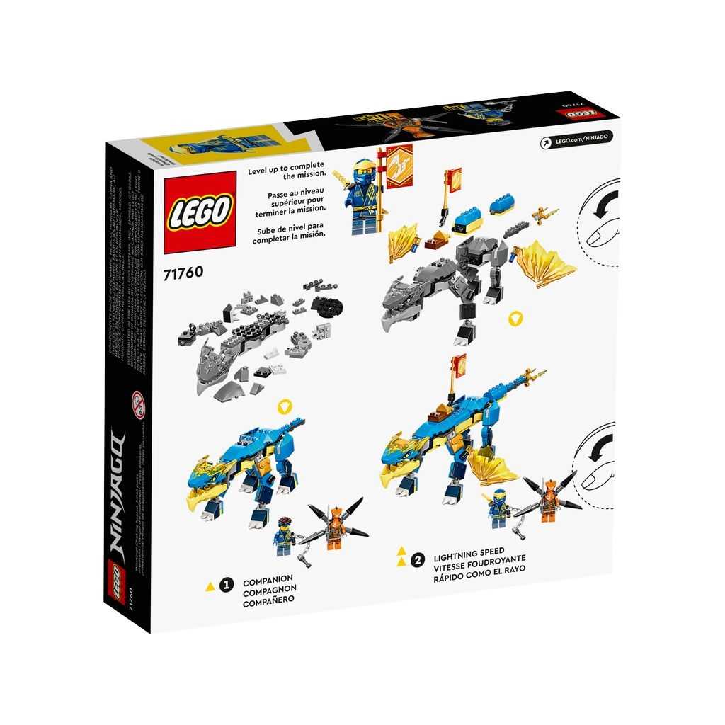 NINJAGO Lego Dragón del Trueno EVO de Jay Edades 6+ # 71760 Artículo 140 Piezas | ILZ-412068