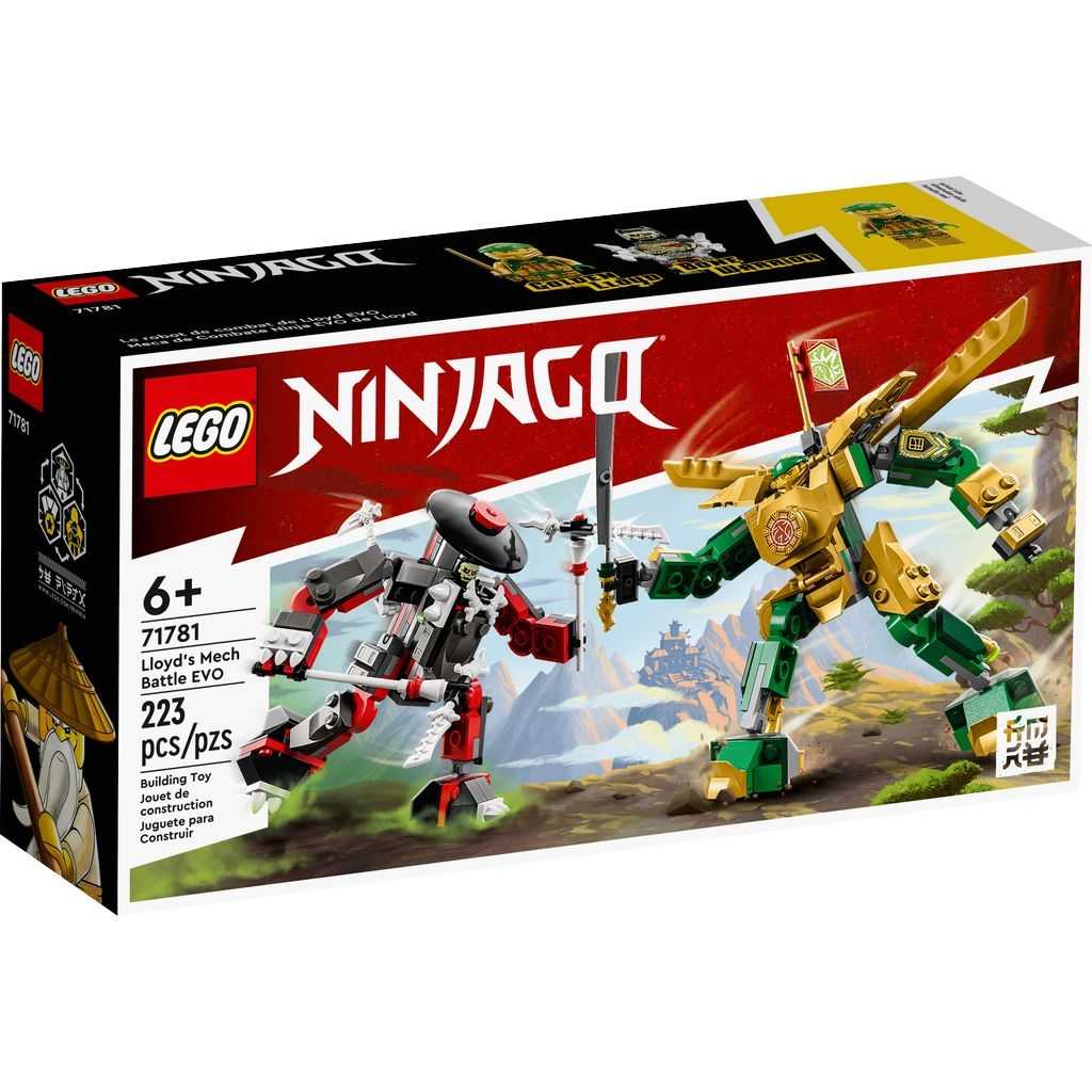 NINJAGO Lego Meca de Combate Ninja EVO de Lloyd Edades 6+ # 71781 Artículo 223 Piezas | AOV-581960