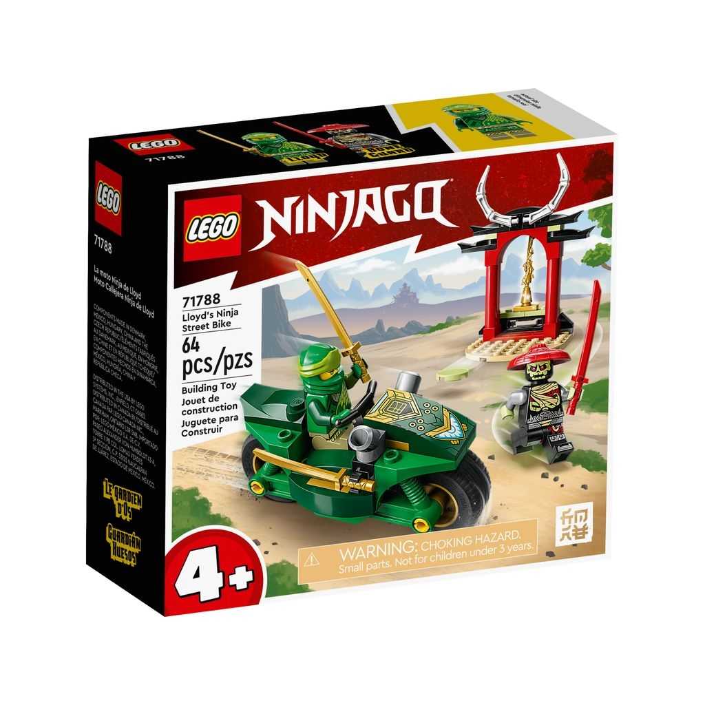 NINJAGO Lego Moto Callejera Ninja de Lloyd Edades 4+ # 71788 Artículo 64 Piezas | FMY-734196