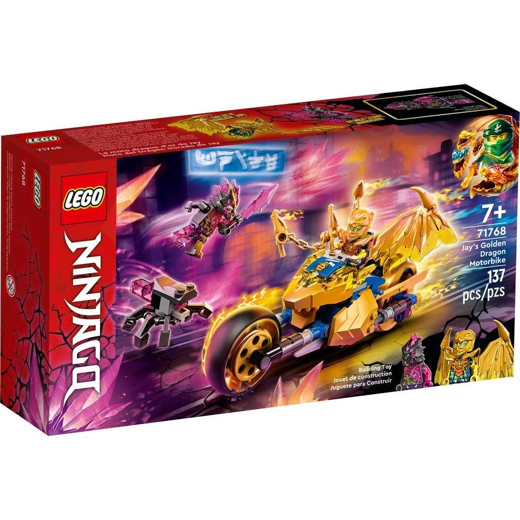 NINJAGO Lego Moto del Dragón Dorado de Jay Edades 7+ # 71768 Artículo 137 Piezas | QBM-721043