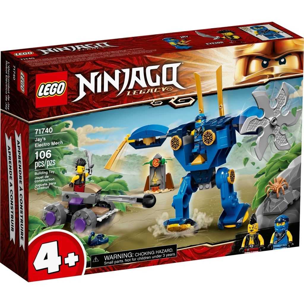 NINJAGO Lego Robot Eléctrico de Jay Edades 4+ # 71740 Artículo 106 Piezas | YEL-078356