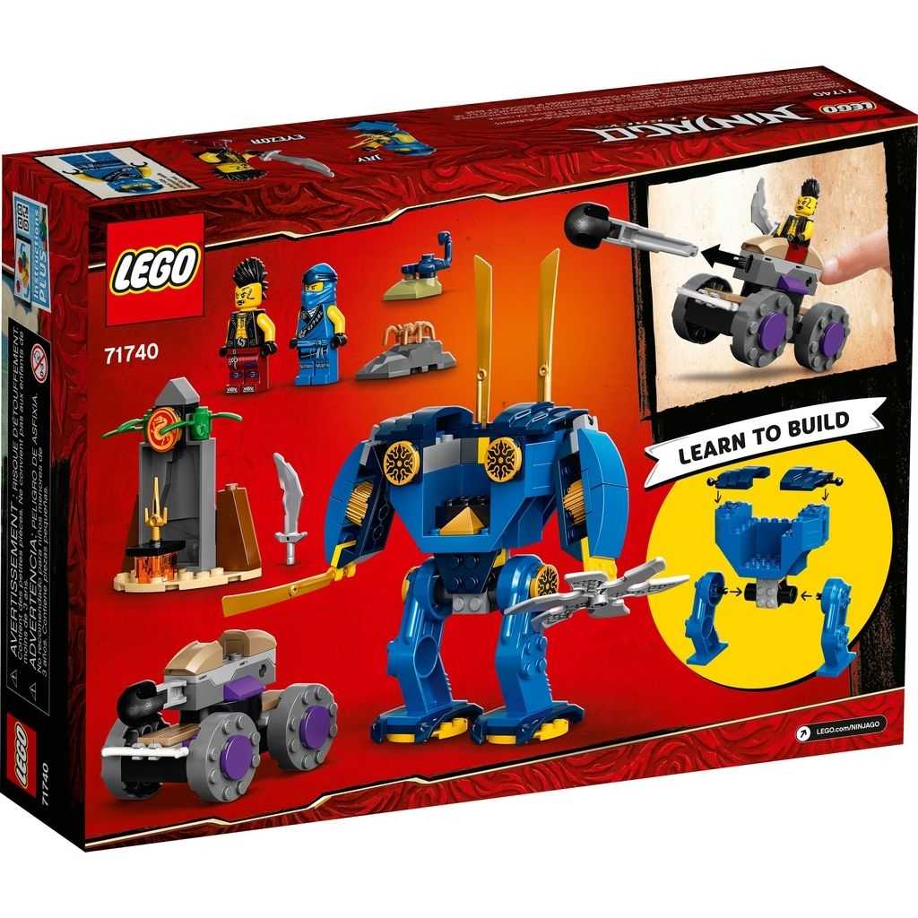 NINJAGO Lego Robot Eléctrico de Jay Edades 4+ # 71740 Artículo 106 Piezas | YEL-078356