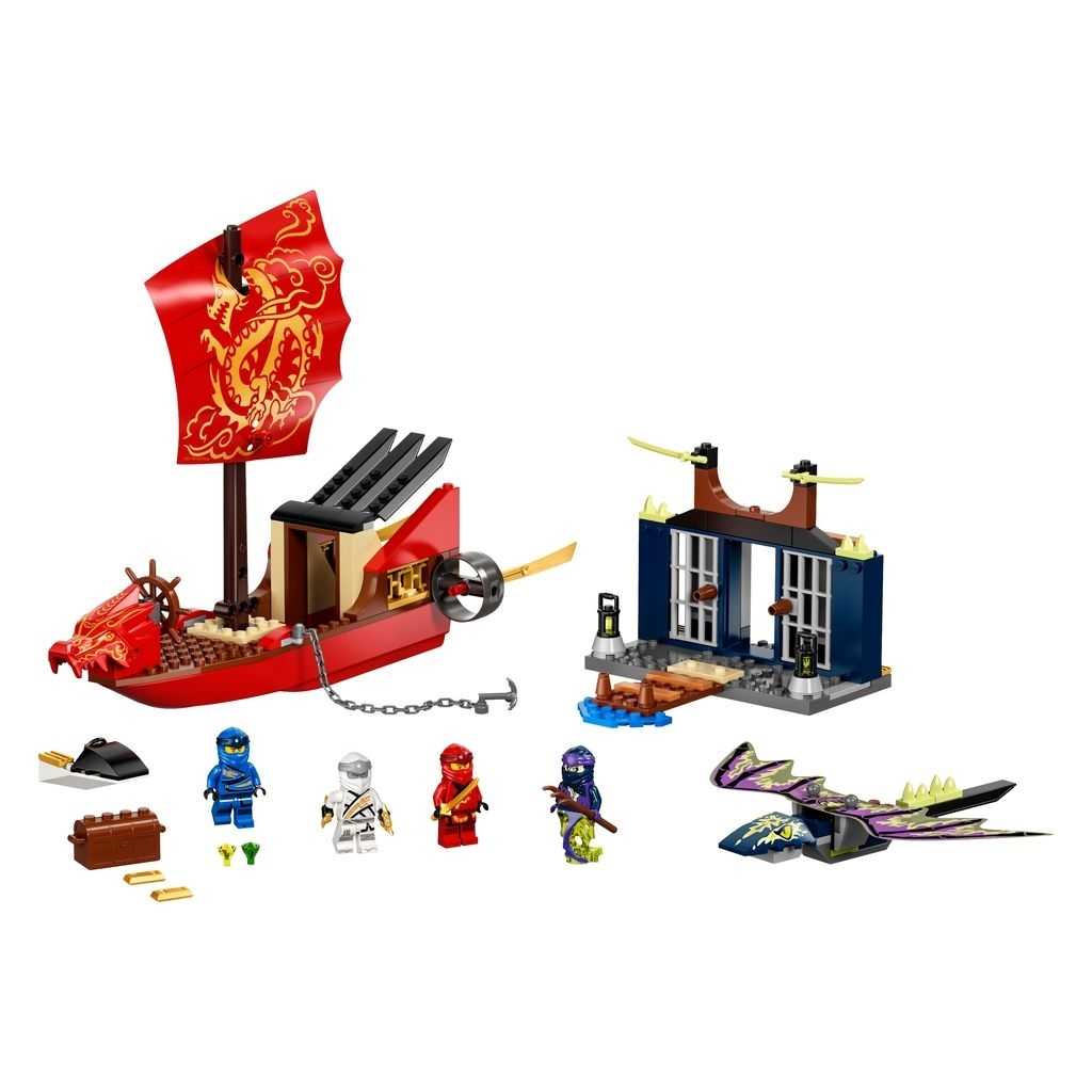 NINJAGO Lego Vuelo Final del Barco de Asalto Ninja Edades 4+ # 71749 Artículo 147 Piezas | NDJ-703451