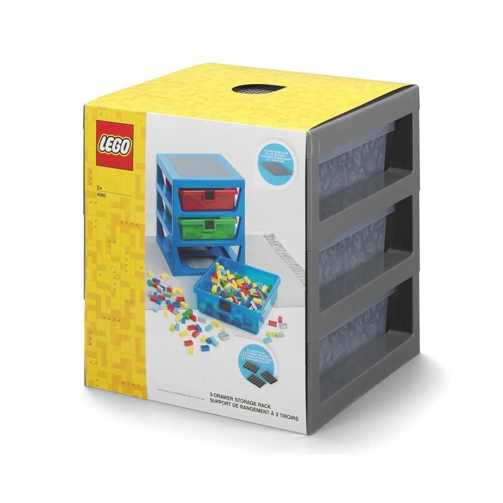 Otros Lego Bastidor de almacenamiento de 3 cajones gris Edades 6+ # 5006608 Artículo gris | IKW-974856