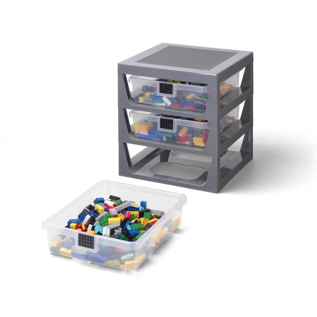 Otros Lego Bastidor de almacenamiento de 3 cajones gris Edades 6+ # 5006608 Artículo gris | IKW-974856