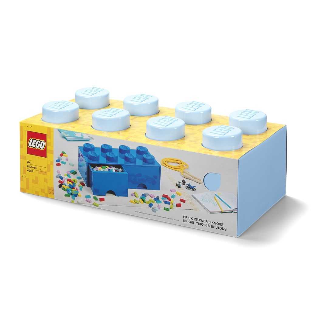 Otros Lego Ladrillo de 8 espigas con cajón Edades 5+ # 5006311 Artículo azul claro | SIJ-872405