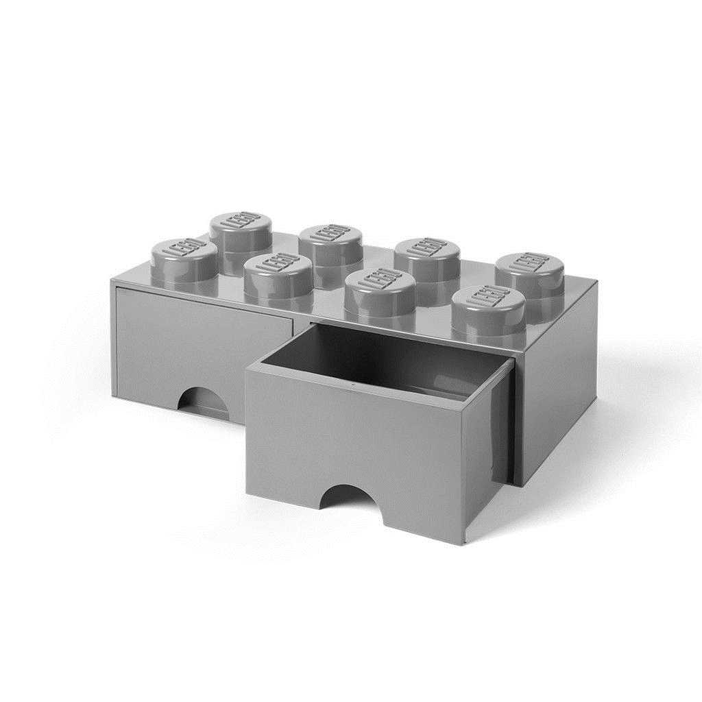 Otros Lego Ladrillo de almacenamiento con cajones gris piedra medio de 8 espigas LEGO Edades 3+ # 5005720 Artículo gris | KFY-789126