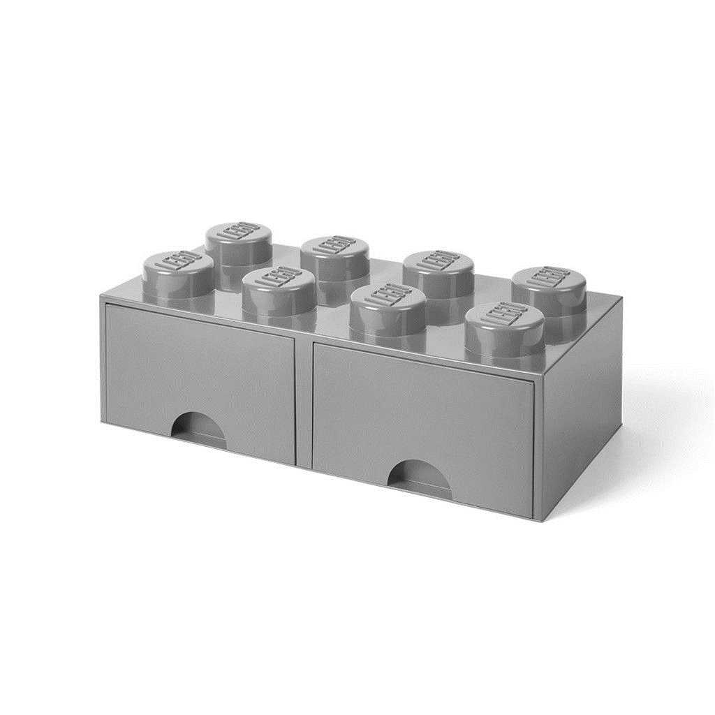 Otros Lego Ladrillo de almacenamiento con cajones gris piedra medio de 8 espigas LEGO Edades 3+ # 5005720 Artículo gris | KFY-789126