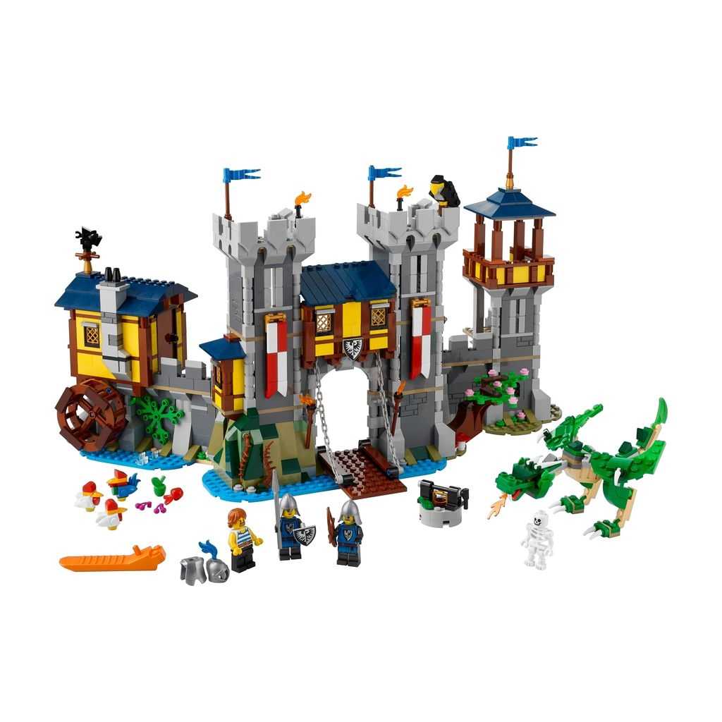 Sets 3 en 1 Creator Lego Castillo Medieval Edades 9+ # 31120 Artículo 1426 Piezas | HKL-496532