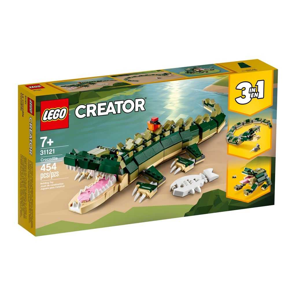 Sets 3 en 1 Creator Lego Cocodrilo Edades 7+ # 31121 Artículo 454 Piezas | YOZ-095234