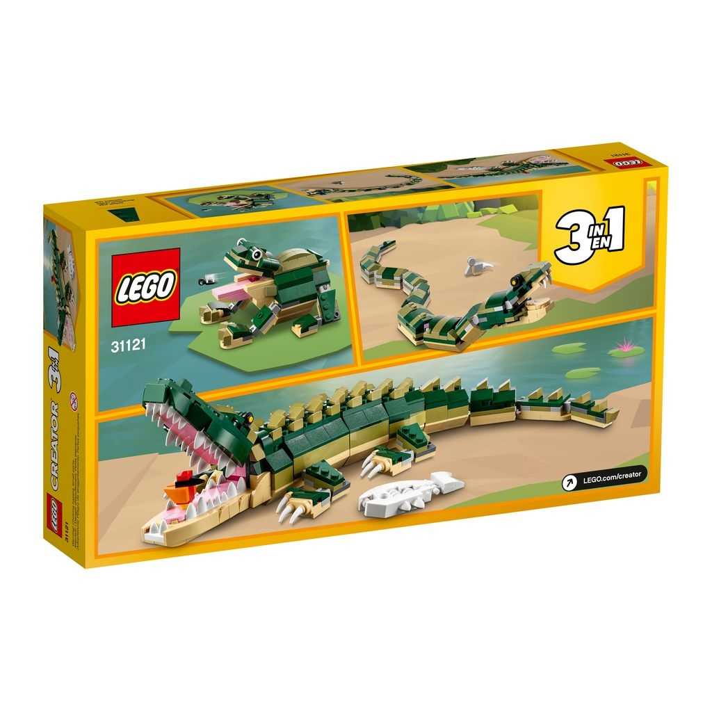 Sets 3 en 1 Creator Lego Cocodrilo Edades 7+ # 31121 Artículo 454 Piezas | YOZ-095234