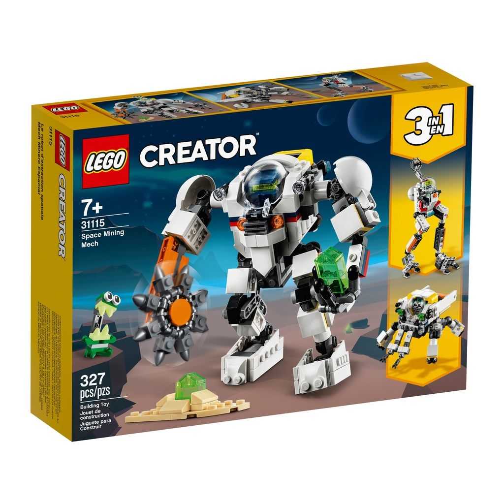 Sets 3 en 1 Creator Lego Meca Minero Espacial Edades 7+ # 31115 Artículo 327 Piezas | QAM-567904