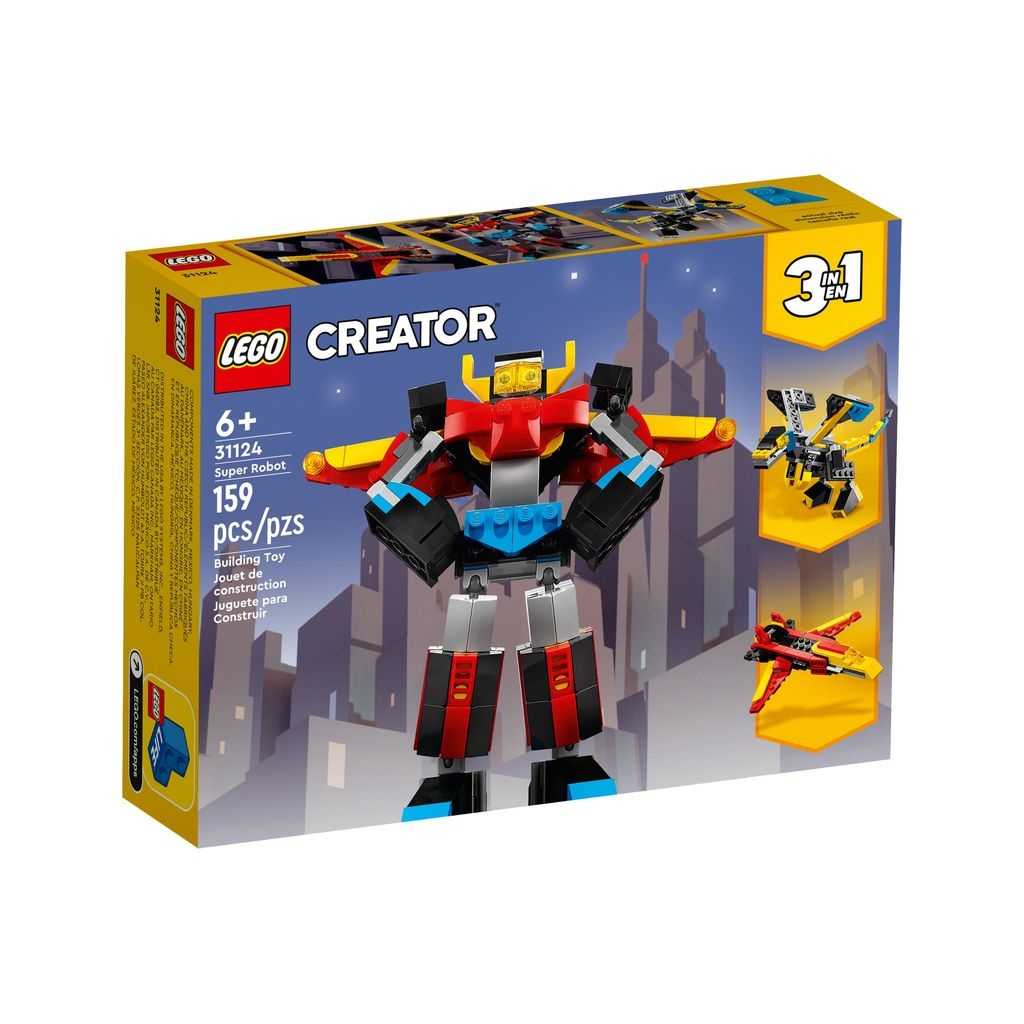 Sets 3 en 1 Creator Lego Robot Invencible Edades 6+ # 31124 Artículo 159 Piezas | DPB-415870