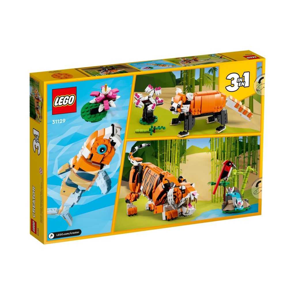 Sets 3 en 1 Creator Lego Tigre Majestuoso Edades 9+ # 31129 Artículo 755 Piezas | ZQT-840372