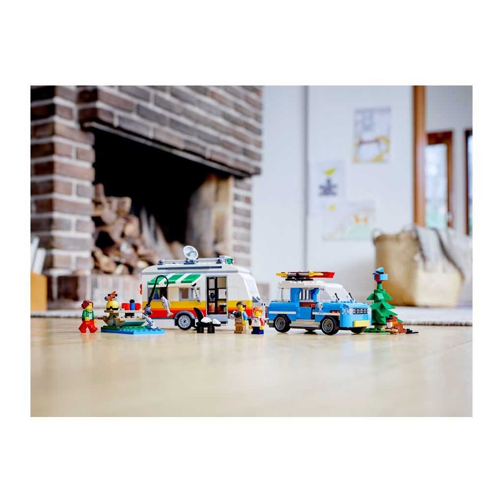 Sets 3 en 1 Creator Lego Vacaciones Familiares en Caravana Edades 9+ # 31108 Artículo 766 Piezas | VQJ-587049