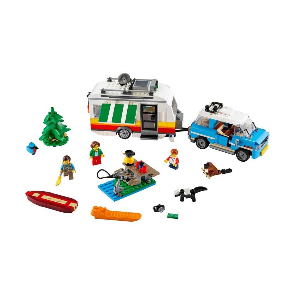 Sets 3 en 1 Creator Lego Vacaciones Familiares en Caravana Edades 9+ # 31108 Artículo 766 Piezas | VQJ-587049