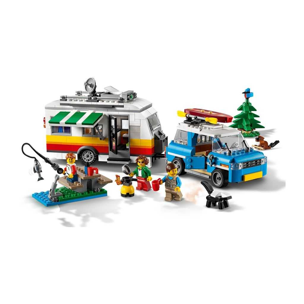 Sets 3 en 1 Creator Lego Vacaciones Familiares en Caravana Edades 9+ # 31108 Artículo 766 Piezas | VQJ-587049