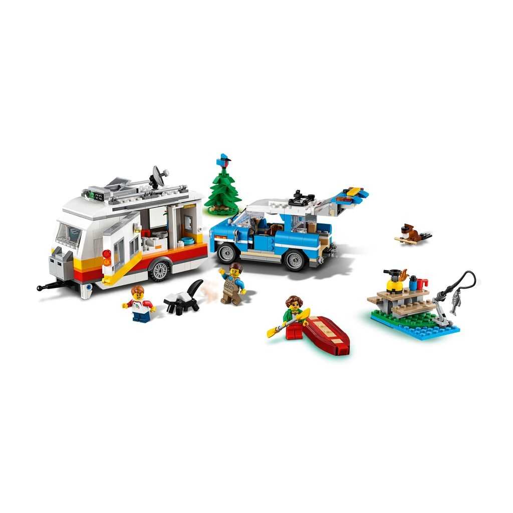 Sets 3 en 1 Creator Lego Vacaciones Familiares en Caravana Edades 9+ # 31108 Artículo 766 Piezas | VQJ-587049