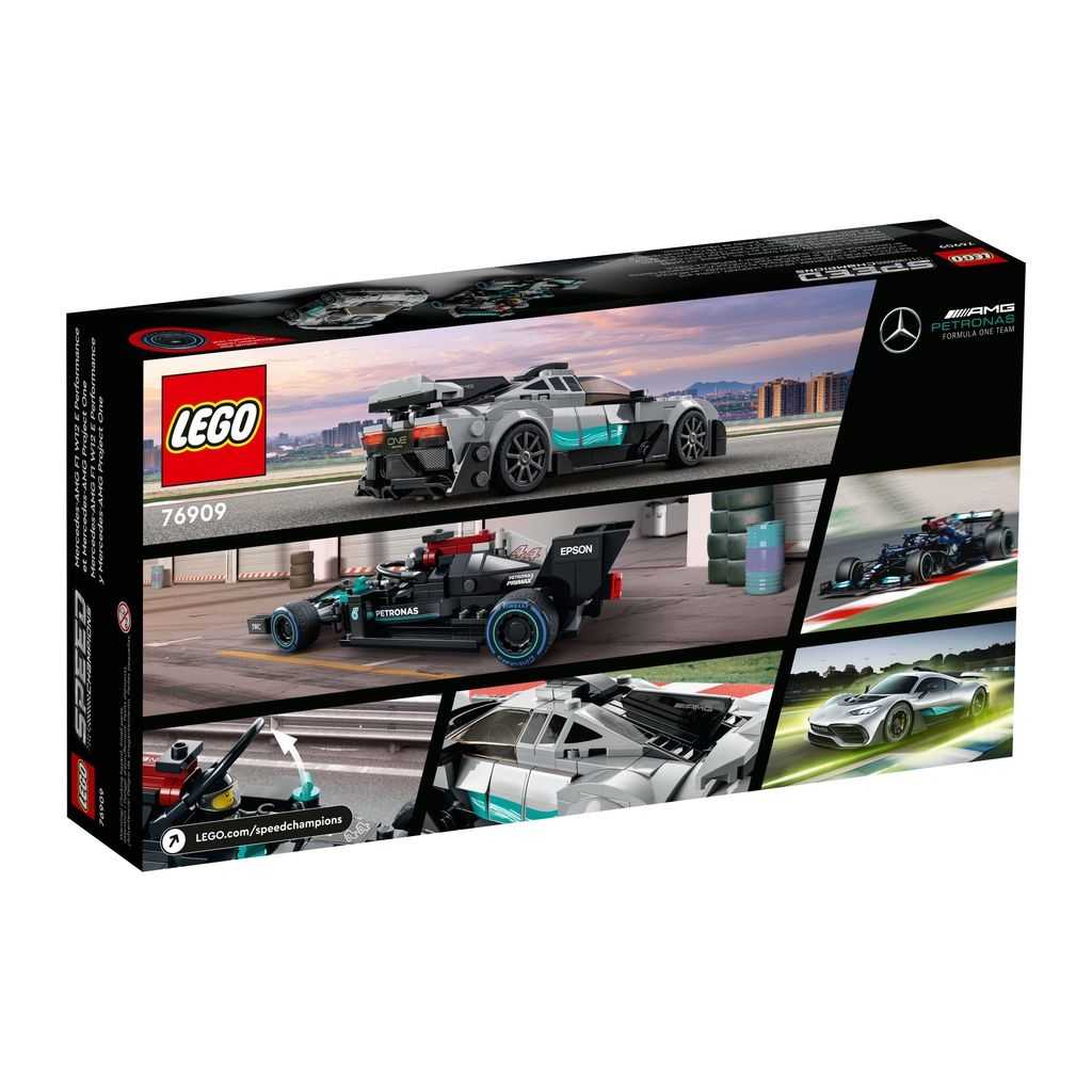 Speed Champions Lego Mercedes-AMG F1 W12 E Performance y Mercedes-AMG Project One Edades 9+ # 76909 Artículo 564 Piezas | VPC-475689