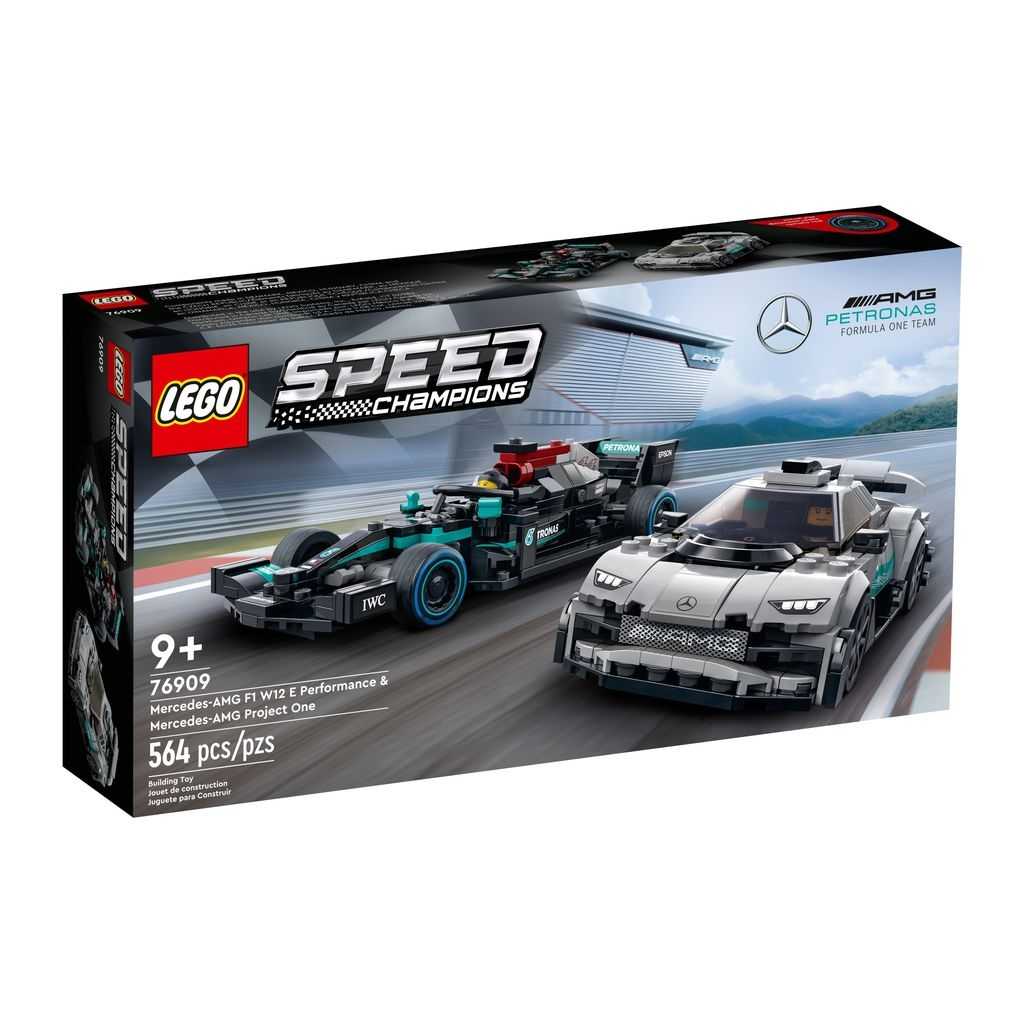 Speed Champions Lego Mercedes-AMG F1 W12 E Performance y Mercedes-AMG Project One Edades 9+ # 76909 Artículo 564 Piezas | VPC-475689