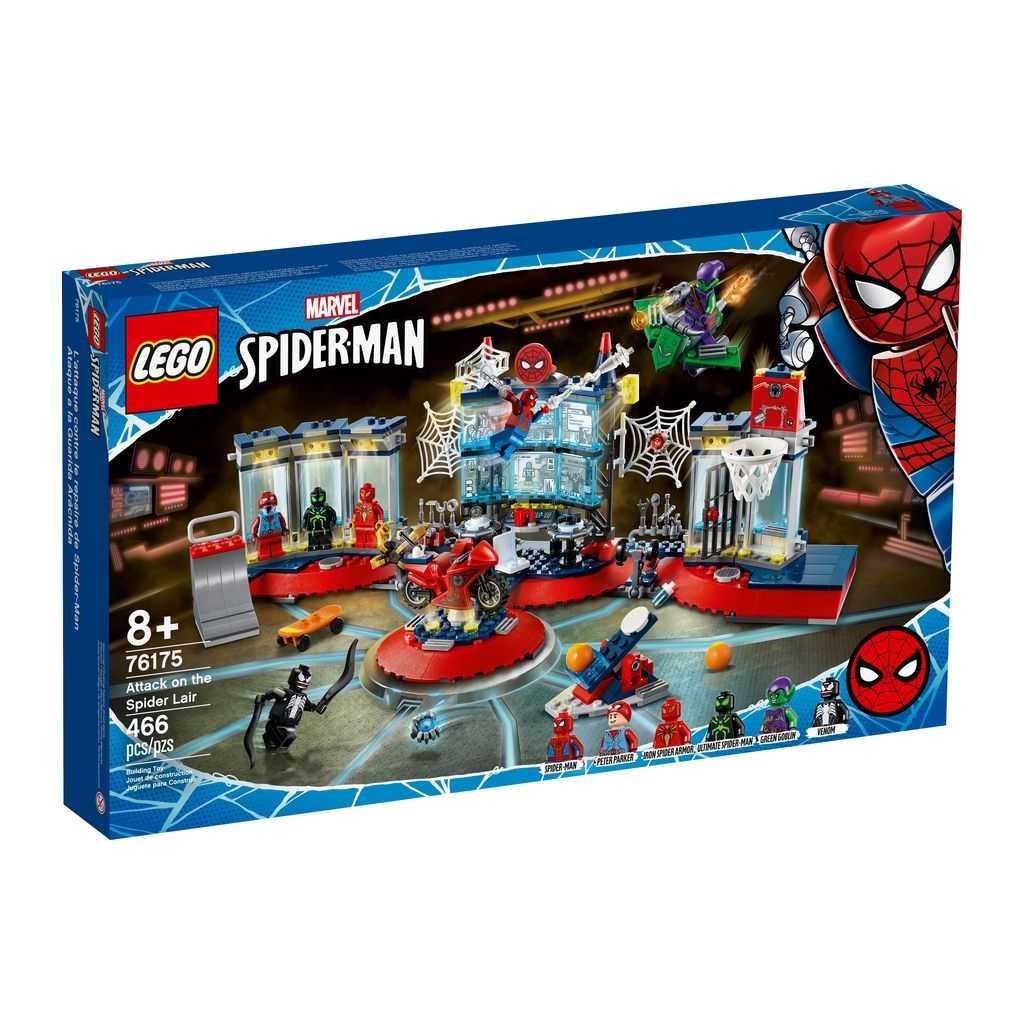 Spider-Man Lego Ataque a la Guarida Arácnida Edades 8+ # 76175 Artículo 466 Piezas | PKO-792043