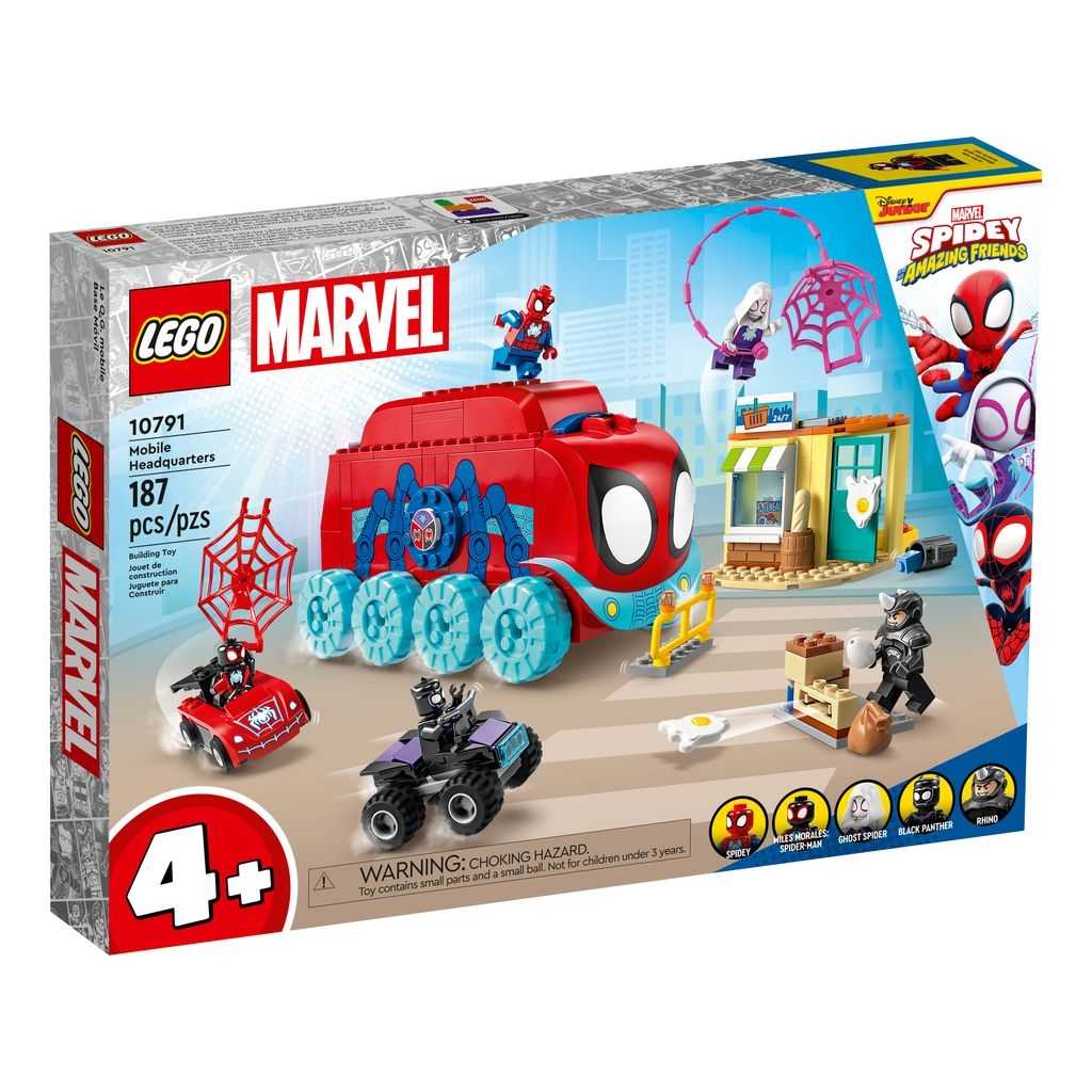 Spider-Man Lego Base Móvil del Equipo Spidey Edades 4+ # 10791 Artículo 187 Piezas | HZN-624817