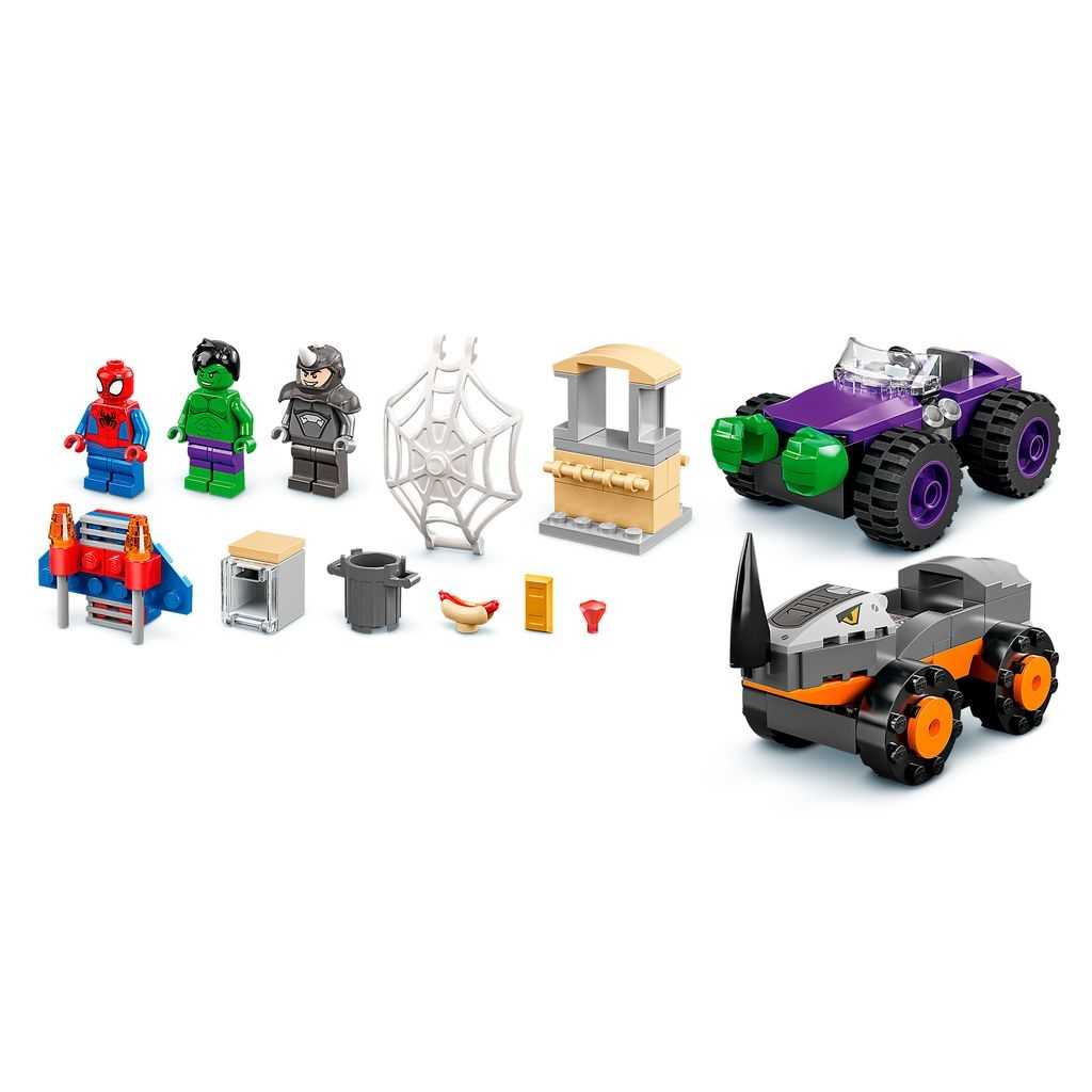 Spider-Man Lego Camiones de Combate de Hulk y Rino Edades 4+ # 10782 Artículo 110 Piezas | SDI-946231