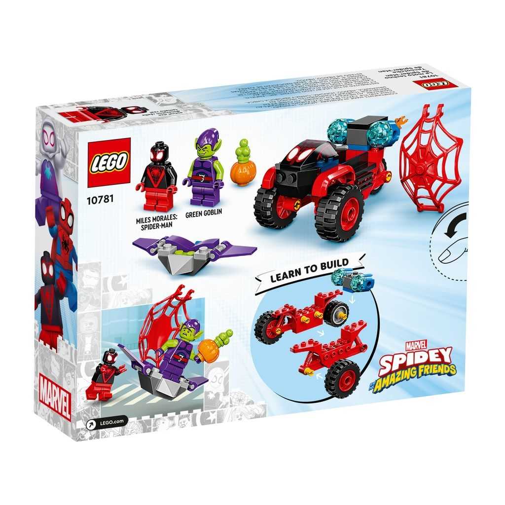 Spider-Man Lego Miles Morales: Tecnotrike de Spider-Man Edades 4+ # 10781 Artículo 59 Piezas | AEH-374958