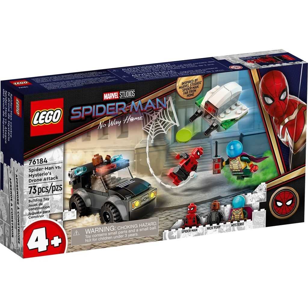 Spider-Man Lego Spider-Man vs. Ataque del Dron de Mysterio Edades 4+ # 76184 Artículo 73 Piezas | OWE-243759