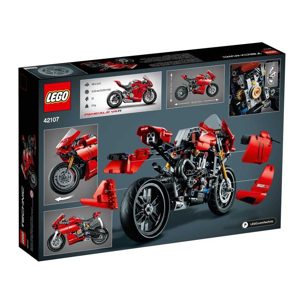 Technic Lego Ducati Panigale V4 R Edades 10+ # 42107 Artículo 646 Piezas | QET-584312