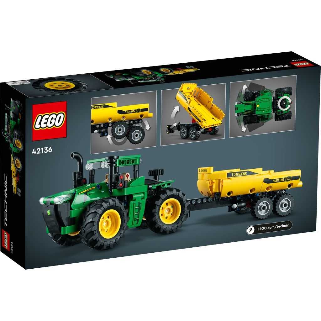 Technic Lego John Deere 9620R 4WD Tractor Edades 8+ # 42136 Artículo 390 Piezas | RES-421396