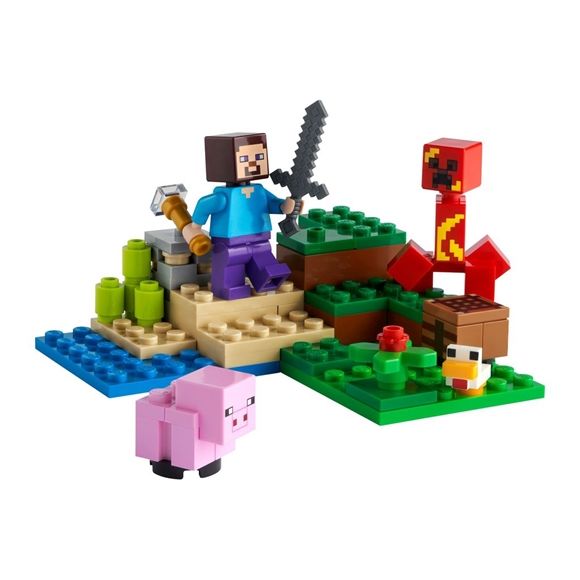 Minecraft Lego La Emboscada del Creeper Edades 7+ # 21177 Artículo 72 Piezas | DKW-906752